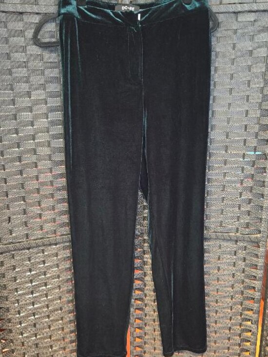 DO+BE Pants - Do+BE Emerald Green Plush Velvet Women's Trousers